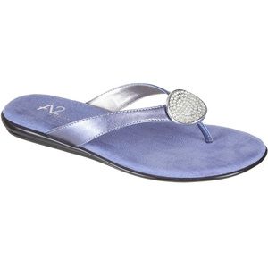 A2 by Aerosoles Flip flops size 9 with silver detail.
